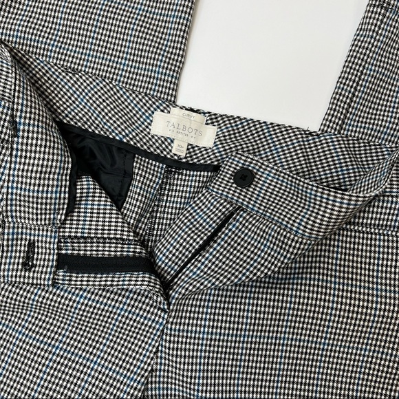 Talbots | Curvy Houndstooth Pattern Trouser Pant - Picture 2 of 6